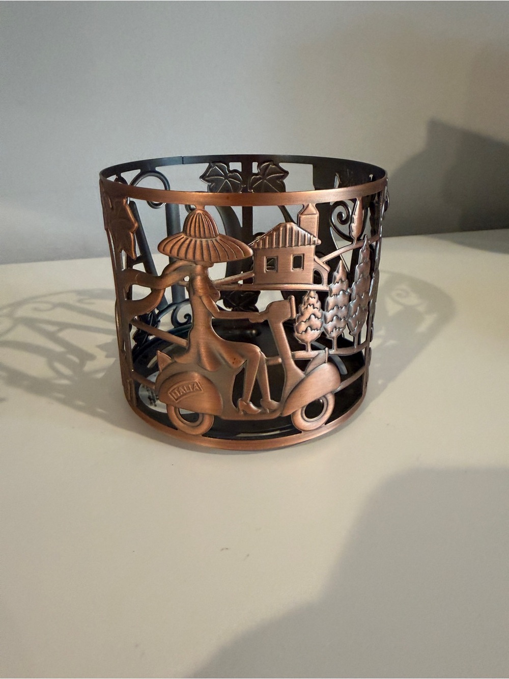 Bath & Body Works Copper-Tone Italian Candle Holder
